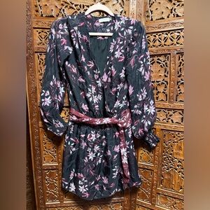 Ramy Brook Black and Pink Floral Dress